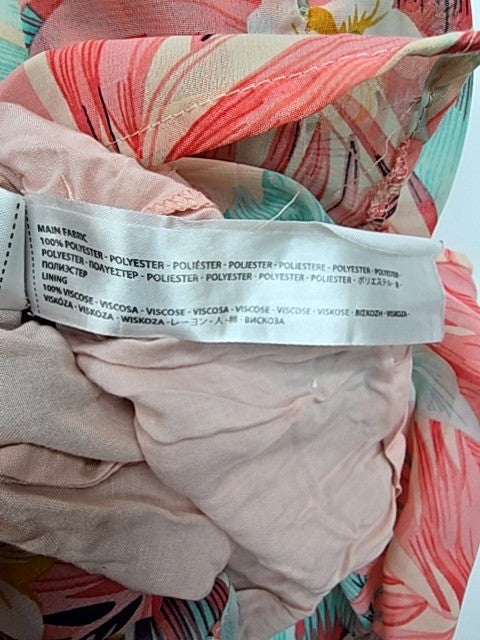 Marmash Women's Strapless Coral Teal Floral XS Dress