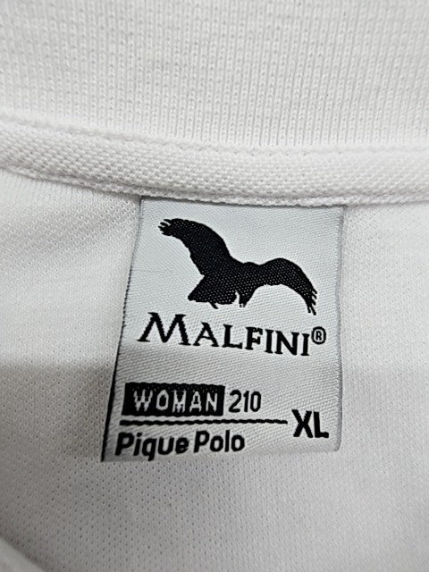 Malﬁni Women White Polo Shirt size XL product image 3
