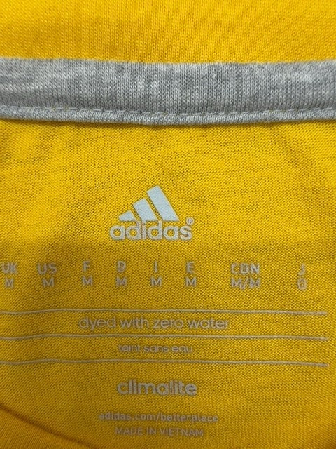 Adidas Climacool Climalite Men's Yellow T-Shirt S Short Sleeve Regular