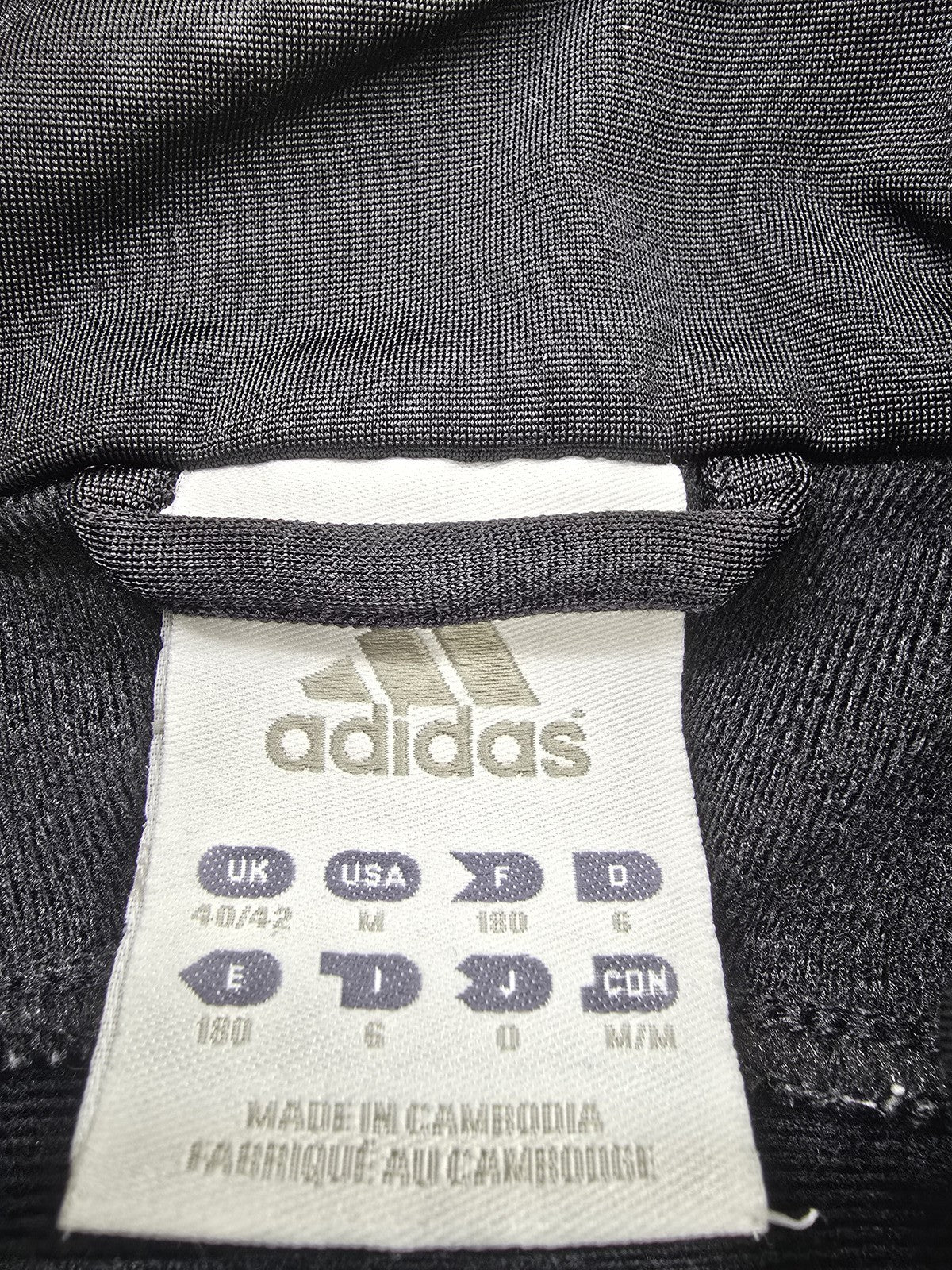 Adidas Men's Black Track Jacket M 3-Stripes Full Zip Training