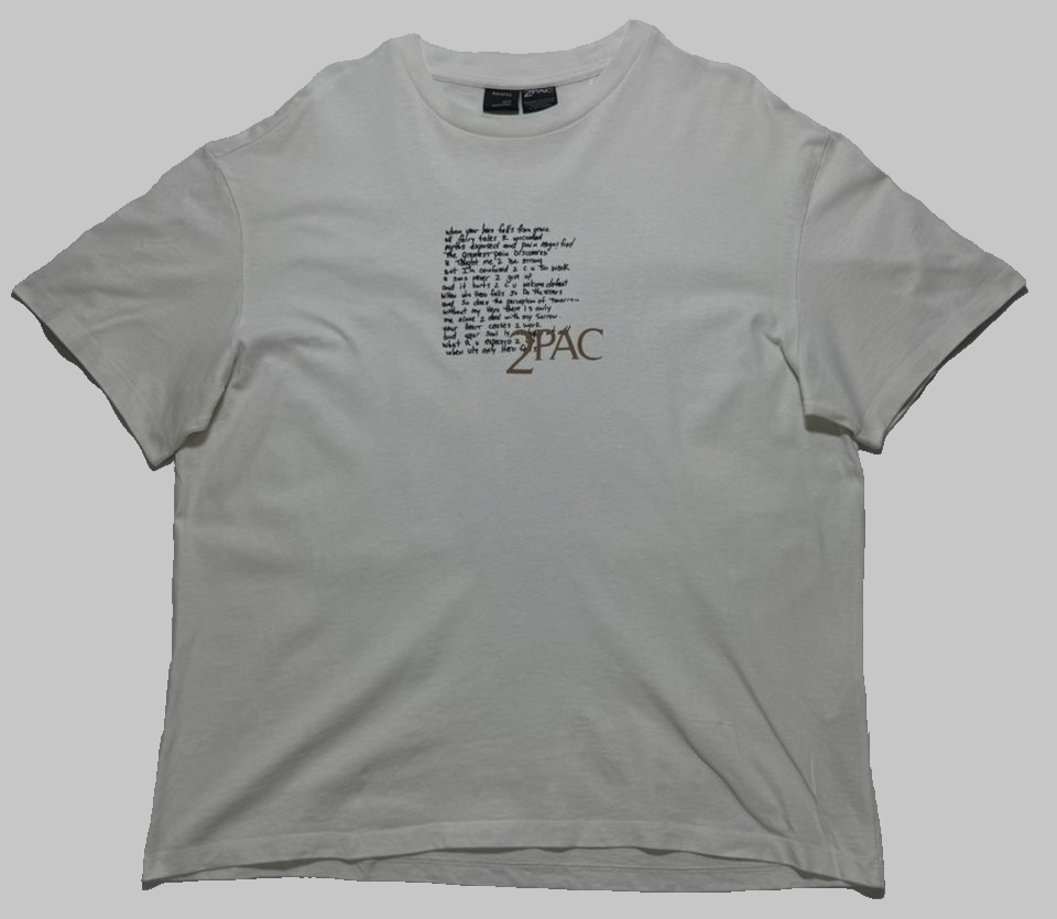Tupac Shakur Men's T-Shirt | S | White Color