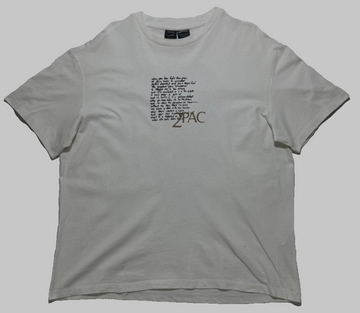 Tupac Shakur Men's T-Shirt | S | White Color