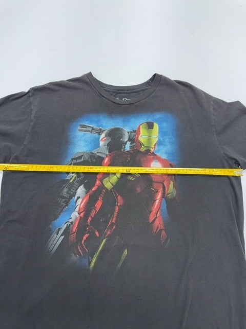 Mighty Fine Men Charcoal Iron Man 2 T-Shirt Size XL Crew Neck