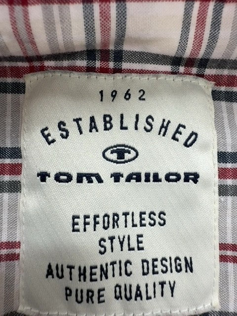 Estabished Men Red White Blue Plaid Button-Down Shirt XL Vintage Pocket
