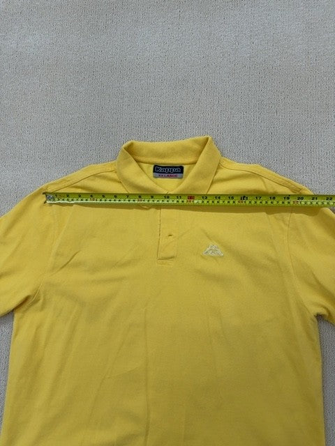 Kappa Men's Yellow Polo Shirt XXL Short Sleeve Cotton Casual