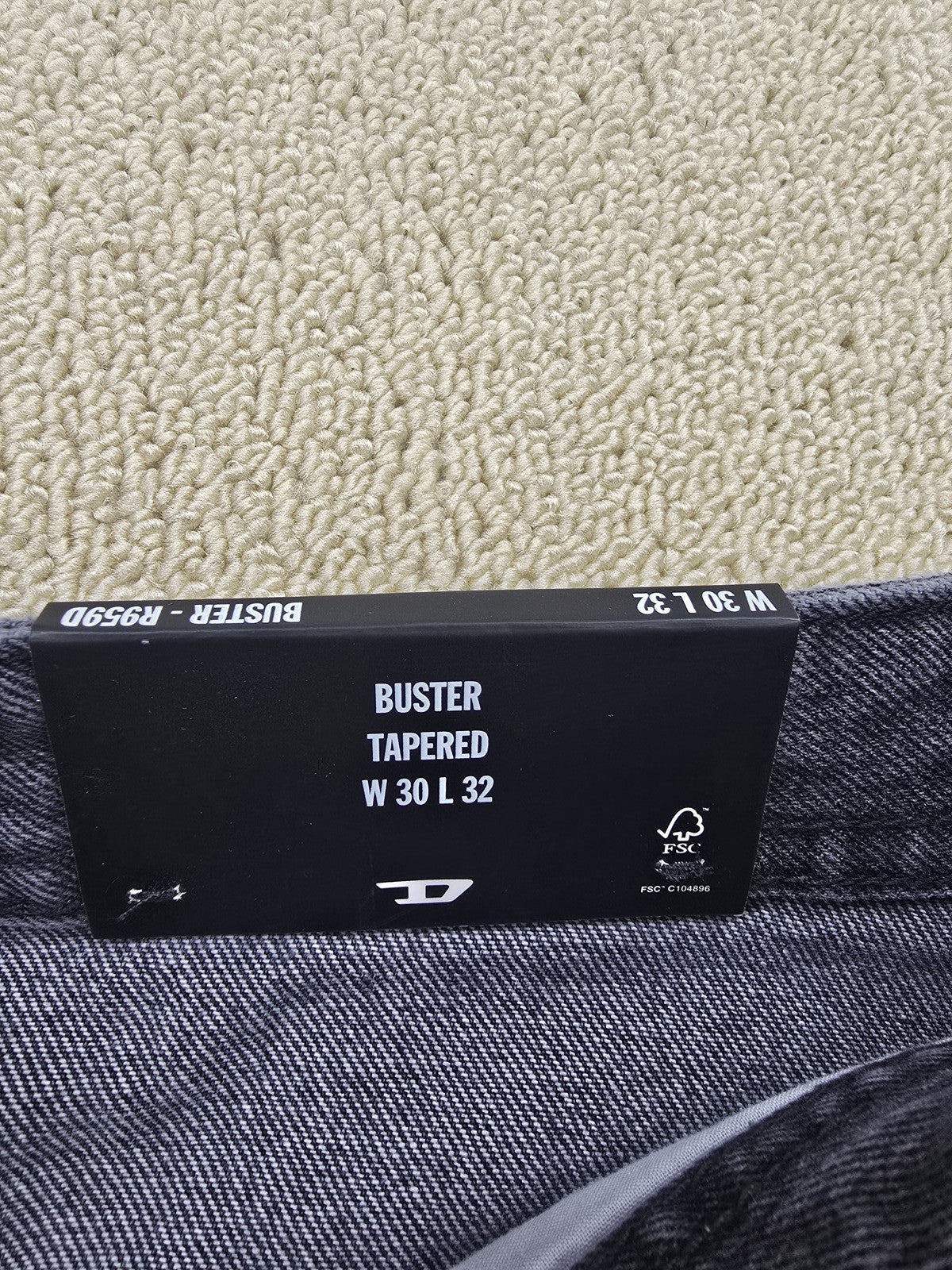 Diesel Buster Tapered Stretch Jeans Men's 30x32 Blue Denim