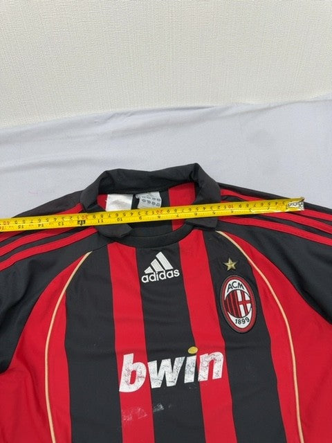 Adidas Men's Red Black ClimaCool Football Jersey Size M 2008 Striped