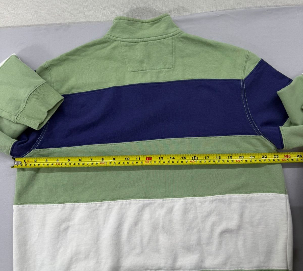 Chaps Men's Green Multi Stripe Full Zip Fleece Hoodie XL