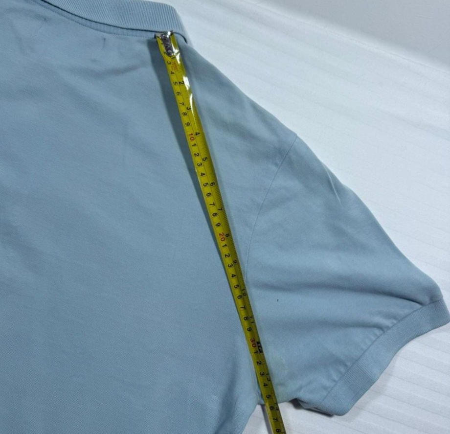 Kappa Men's Light Blue Short Sleeve Polo Shirt Embroidered Logo Size L