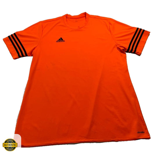 Adidas Entrada 14 Jersey In Orange With Black Stripes - Size XL