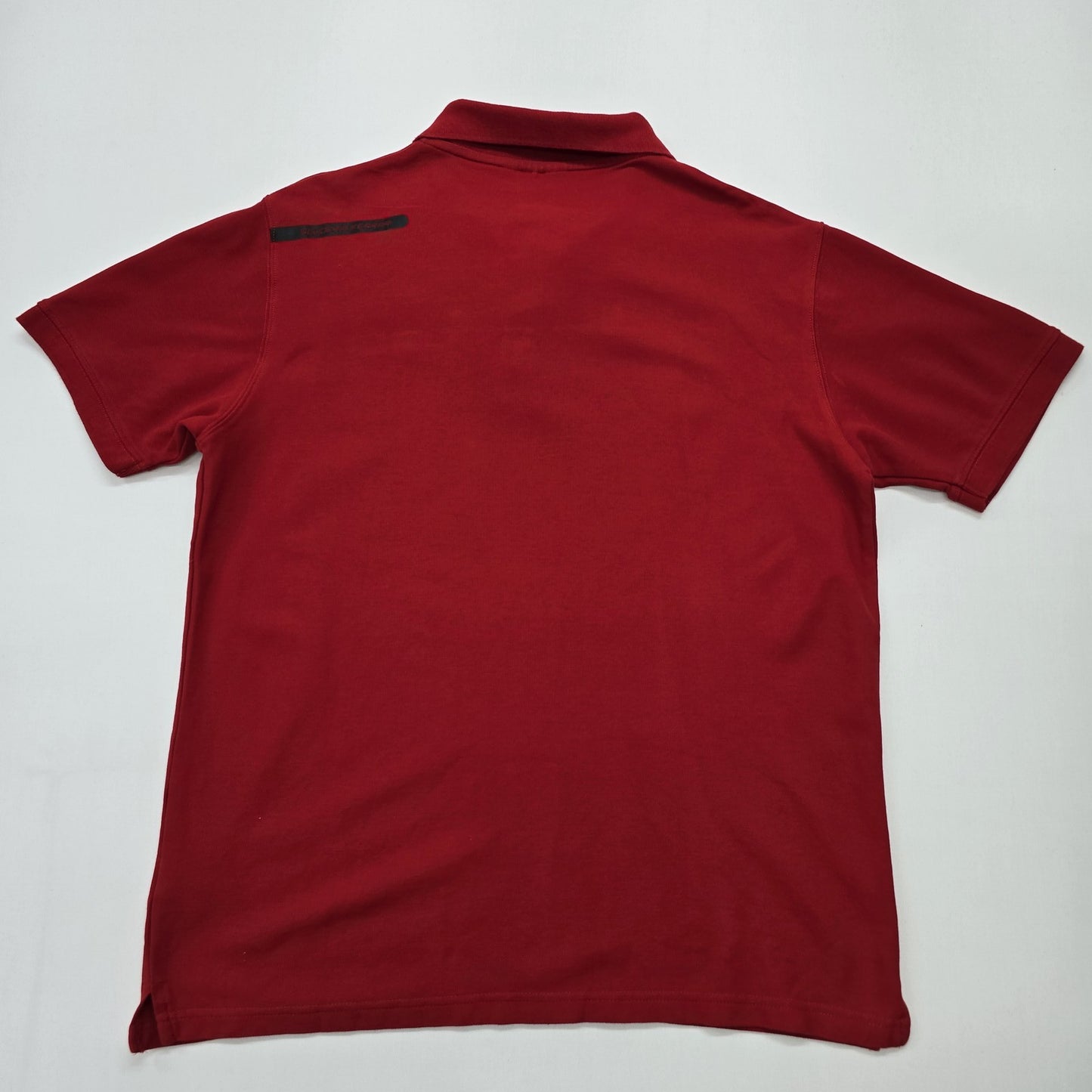 Ferrari Men Red Polo Pique Knit 3XL Button Placket Logo Patch Regular