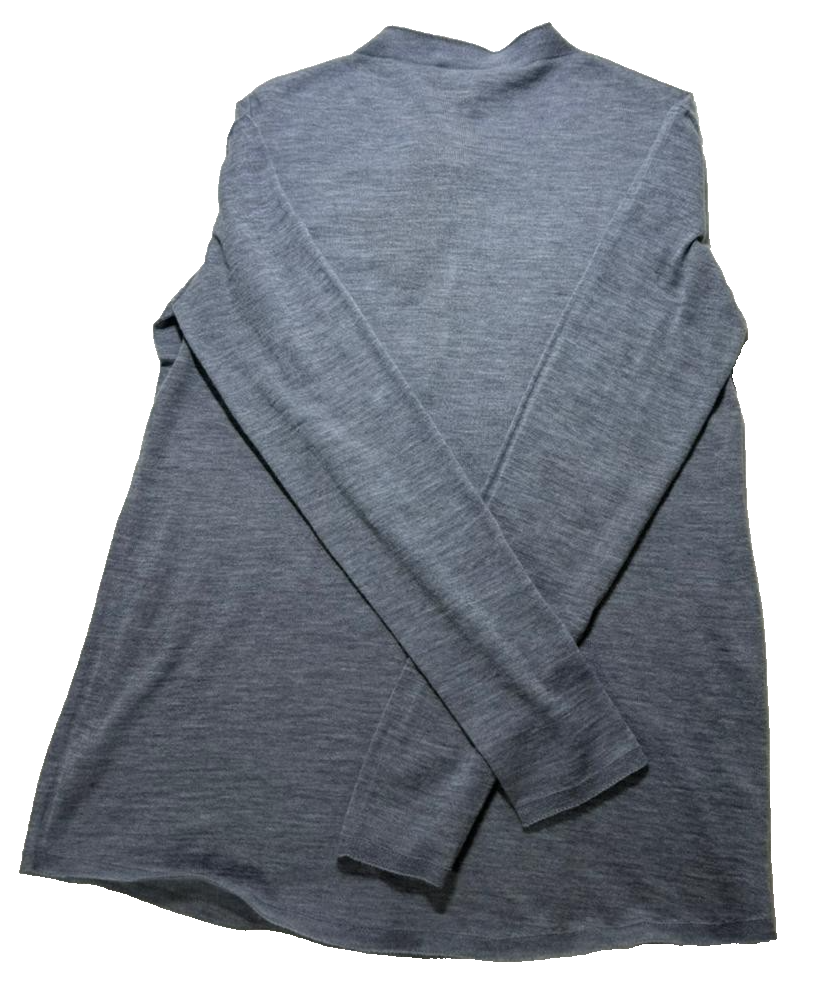 Bnwt Giorgio Armani Light Blue Long-Sleeved Henley Shirt - Size 42