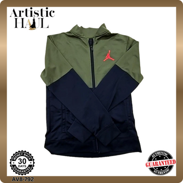 Jordan Boys XL Green/Navy Track Jacket Full Zip Jumpman Logo