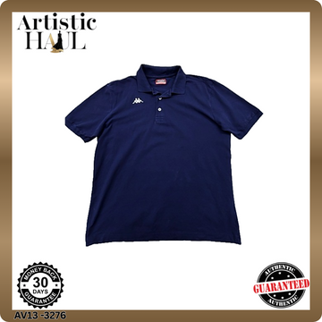 Kappa Men's Navy Blue Polo Shirt XL Cotton Pique Logo