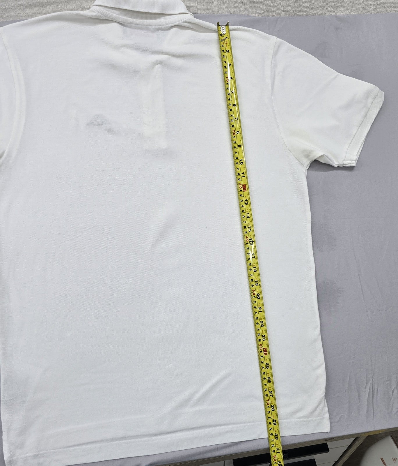 Kappa Men's White Cotton Polo Shirt Large Short Sleeve Button-Down
