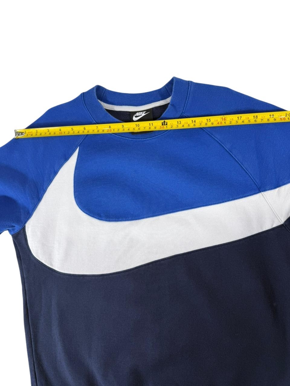 Nike Men's Crewneck Sweatshirt Blue Colorblock Long Sleeve Casual Size Small