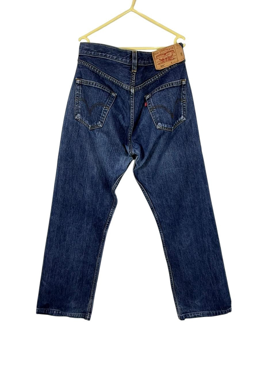 Levi’s 501 Men’s Blue Jeans W34 L36 Button Fly Straight Fit