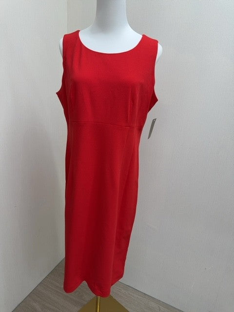 Nippon Boutique Red Midi Sleeveless Crew Dress Women