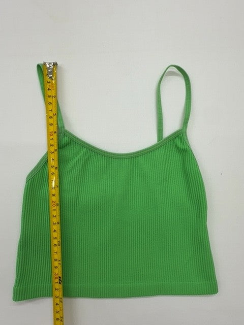 Stradivarius Women Green Tank Top size S product image 4