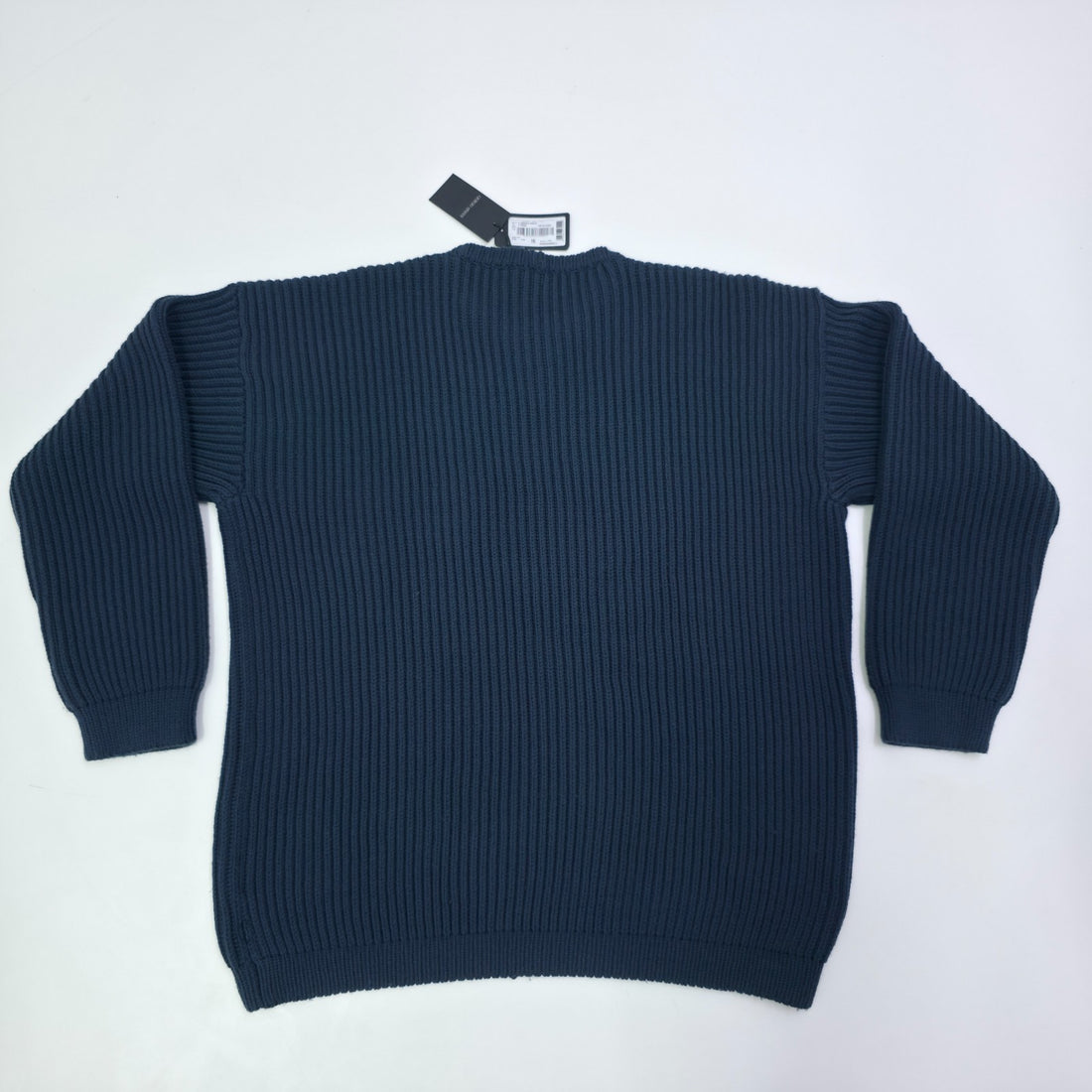 Giorgio Armani Knitted Jumper Navy Blue Crew Neck Long Sleeves Size 56 BNWT