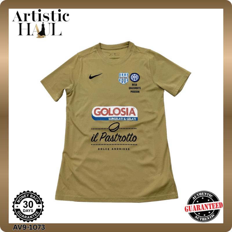 Nike Beige Dri-FIT Polyester Jersey Crewneck Short Sleeve Unisex