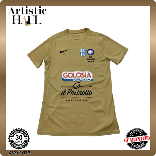 Nike Beige Dri-FIT Polyester Jersey Crewneck Short Sleeve Unisex
