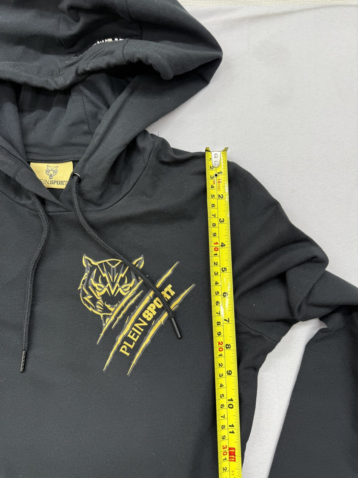 Plein Sport Black Hoodie Men's Size S Logo Print Cotton