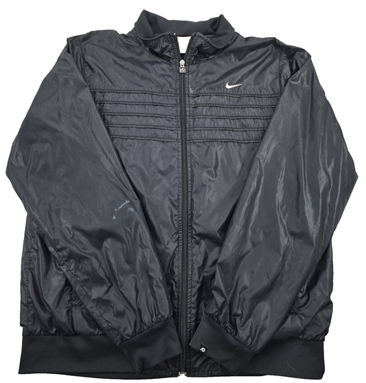 Nike Men's Black Jacket – Size L, Full Zip