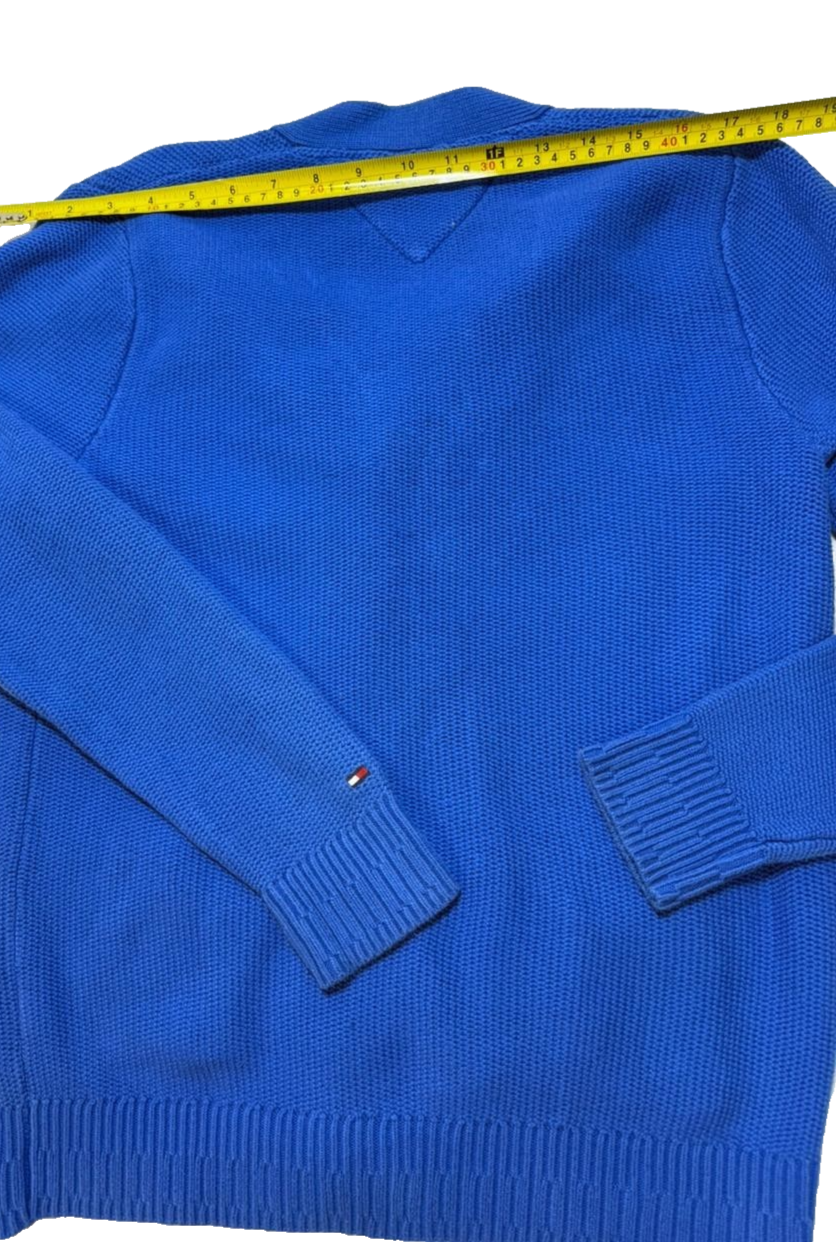 Tommy Hilfiger Men's Premium Cotton Blue Cardigan Size S Knit Sweater