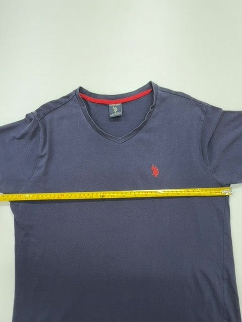 U.S. Polo Assn Boys Gray V-Neck T-Shirt Youth Size S New
