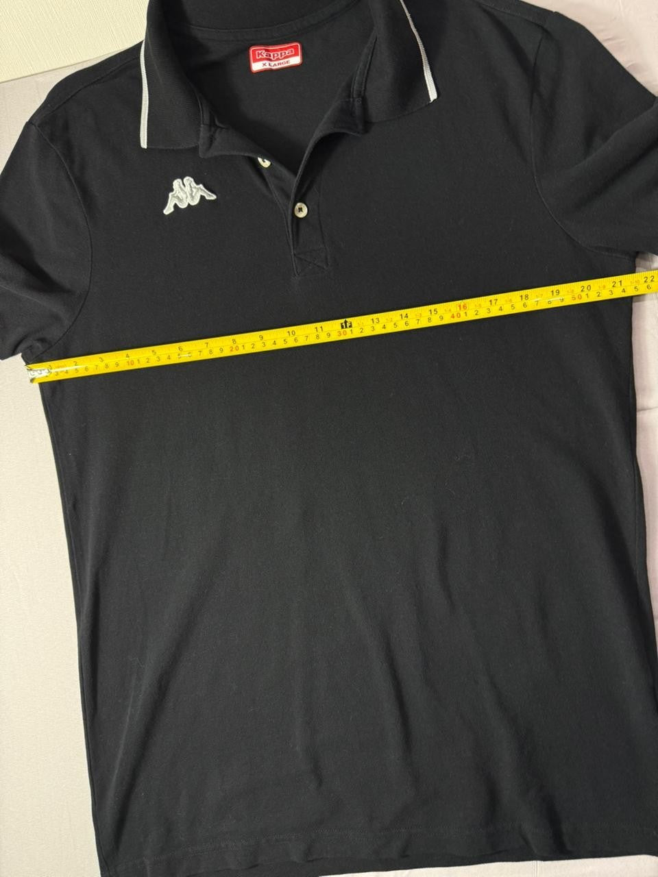 Kappa Black Polo Shirt Men's XL Short Sleeve Logo Casual Top
