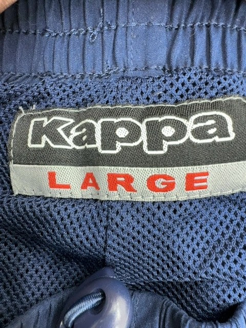 Kappa Men's Navy Blue Track Pants Large Tapered Drawstring