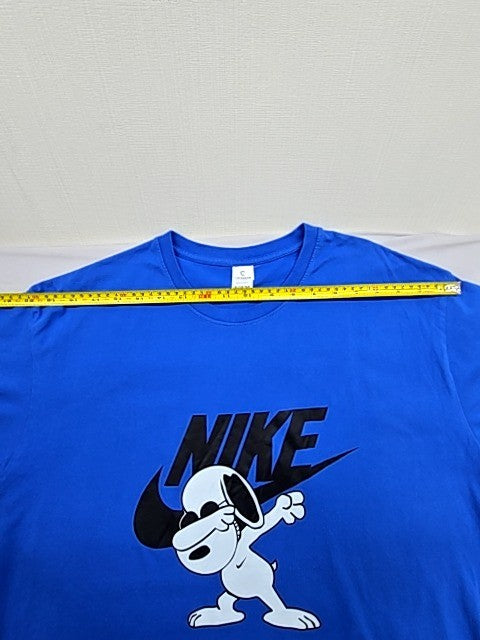 Nike Snoopy Peanuts Blue T-Shirt 2XL Short Sleeve Embroidered