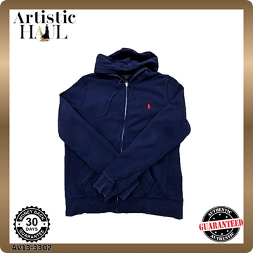 Ralph Lauren Men's Navy Fleece Pullover Hoodie XL