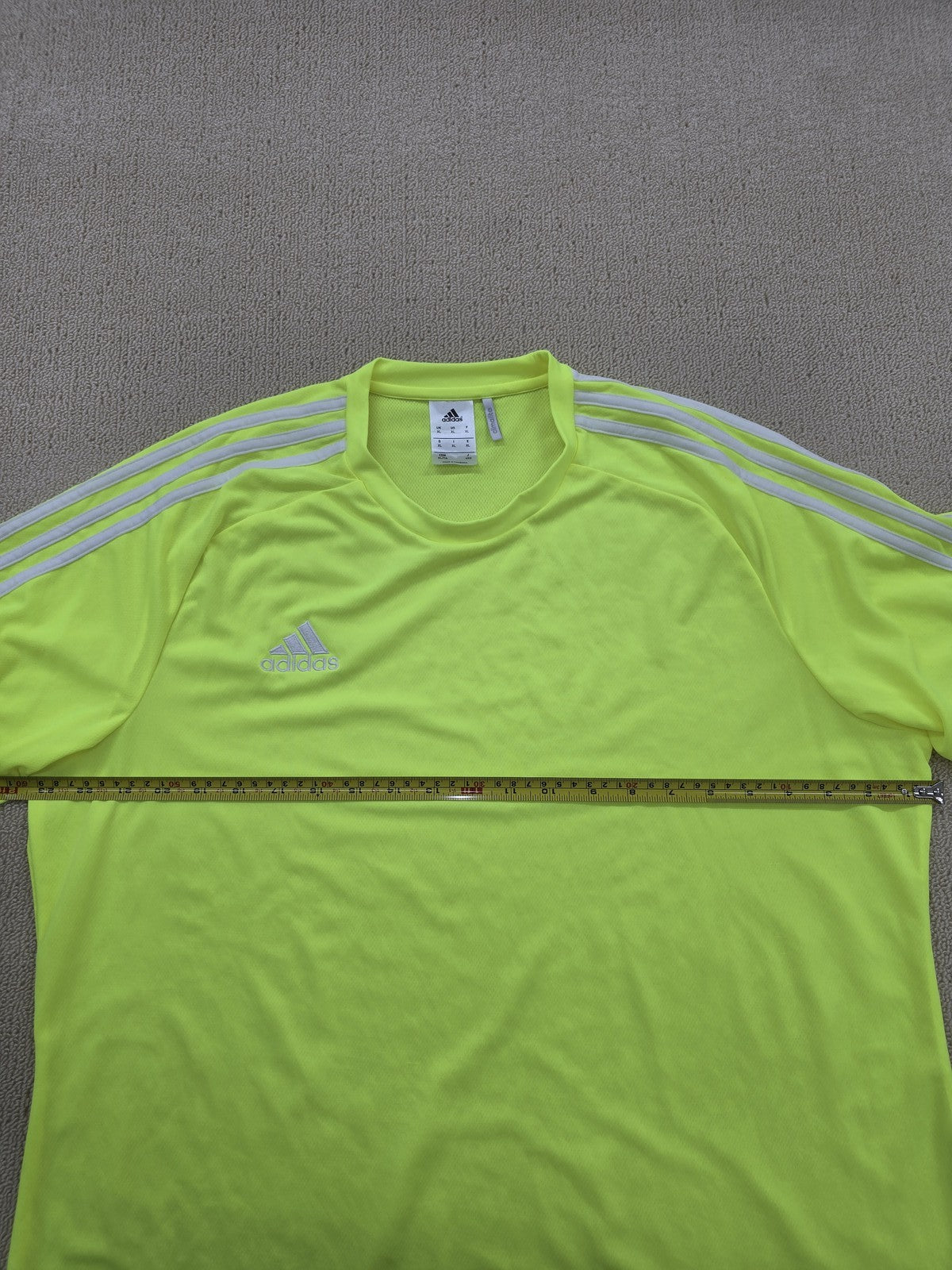 Adidas Climacool Solar Yellow Men's L Short Sleeve Jersey Athletic Fit