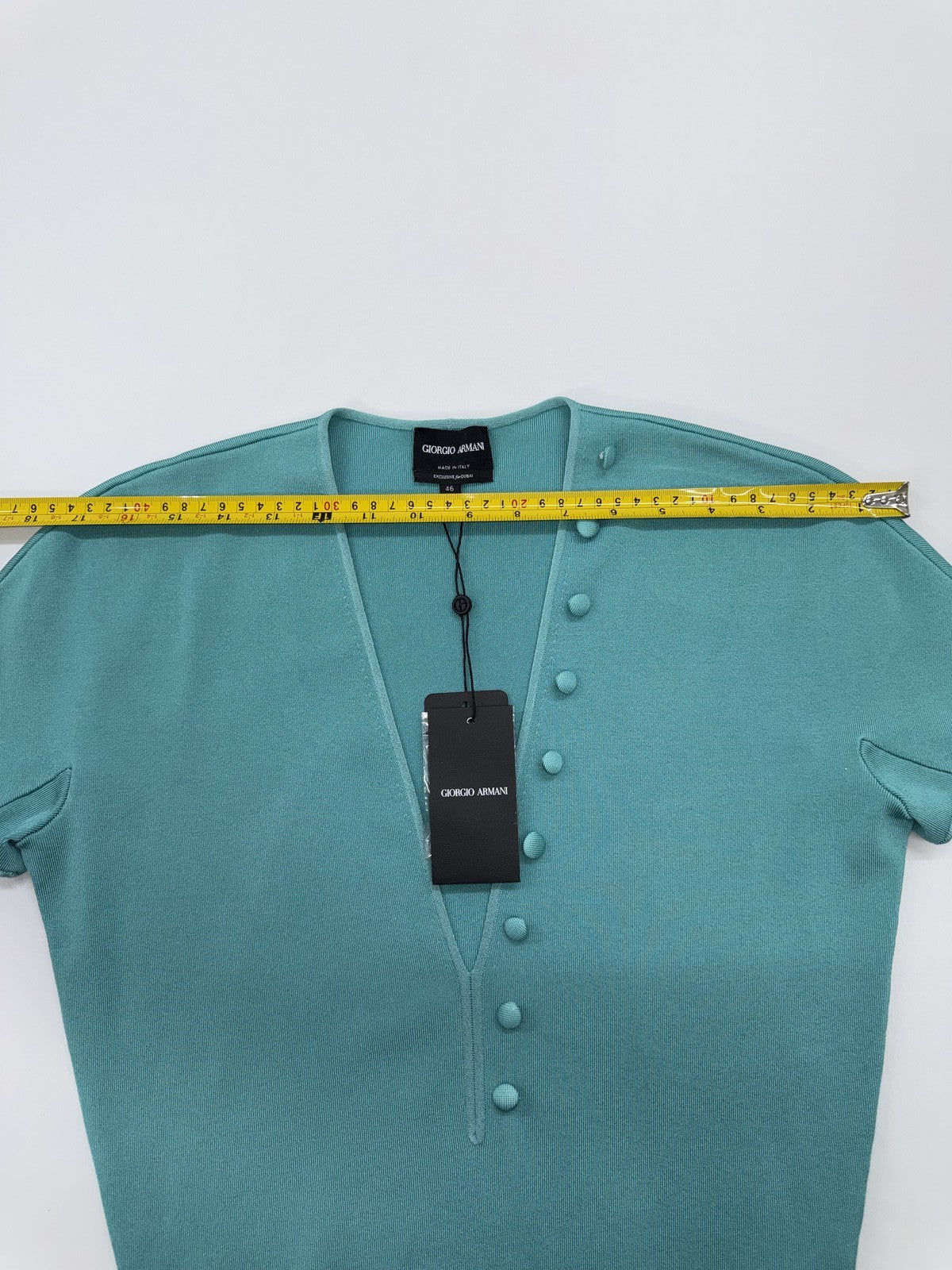 Giorgio Armani Women’s Teal Henley Bodysuit EU 46
