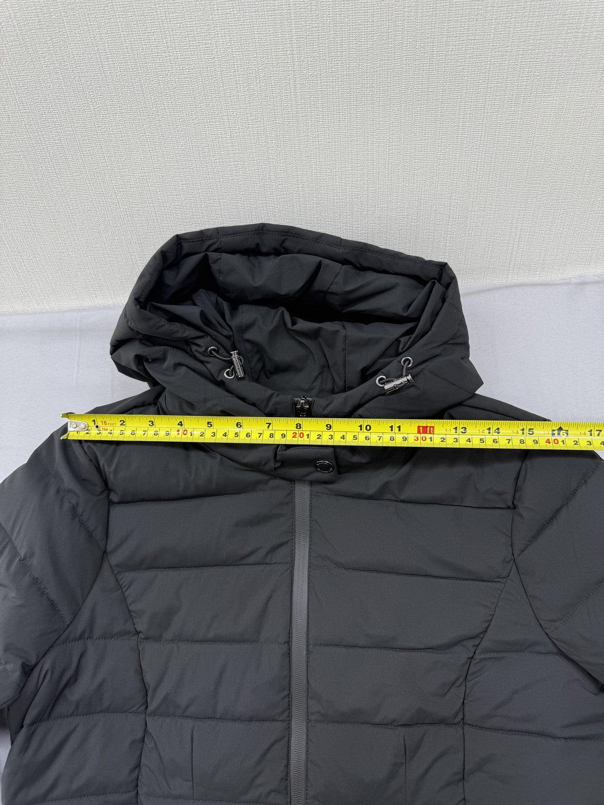 Michael Kors Black Puffer Jacket M Hooded Lightweight Quilted Zip