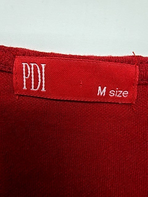 PDI Women's Red Fit & Flare Knee-Length Dress M