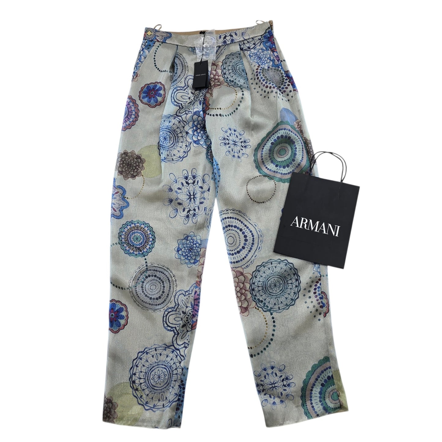 Giorgio Armani Women's Beige Mandala Pants EU 40