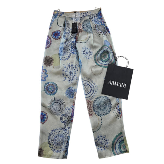 Giorgio Armani Women's Beige Mandala Pants EU 40