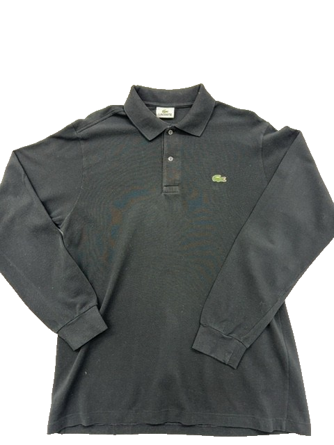 Lacoste Classic Fit Long Sleeve Polo Dark Grey Sz 4 Cotton Pique Men's
