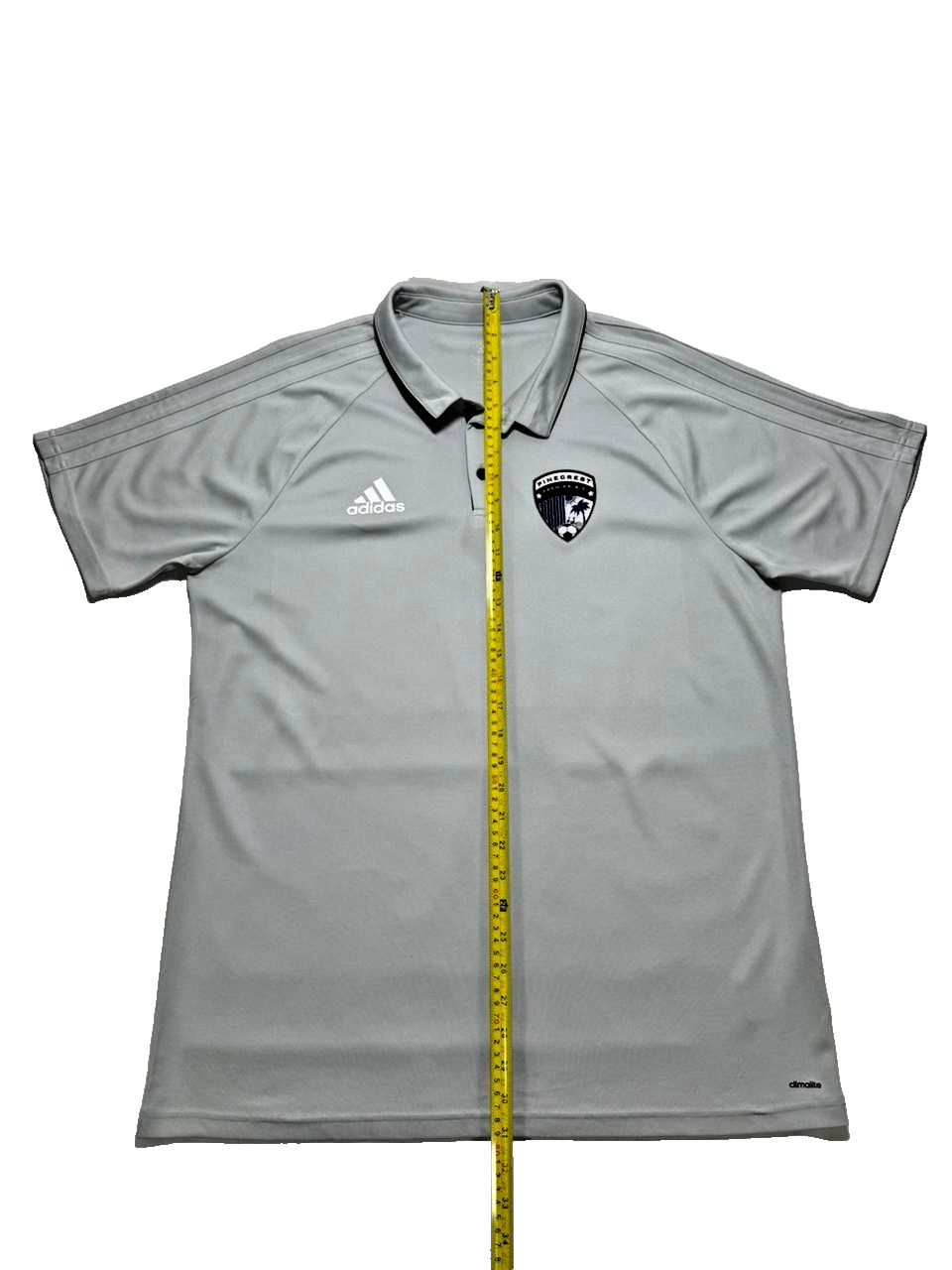 Adidas Grey Pinecrest Polo Shirt - Size XL