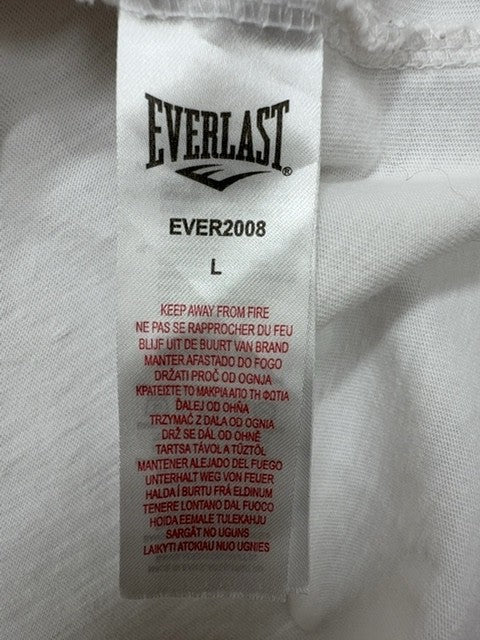 Everlast Men's L White Geometric Short Sleeve T-Shirt 2008 Polyester