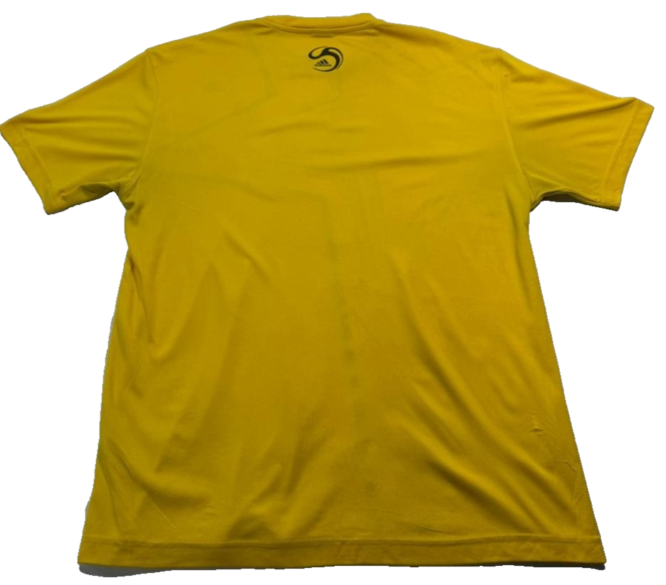 Adidas Predator Men'S Bright Yellow Graphic Soccer Training Shirt Short Sleeve L