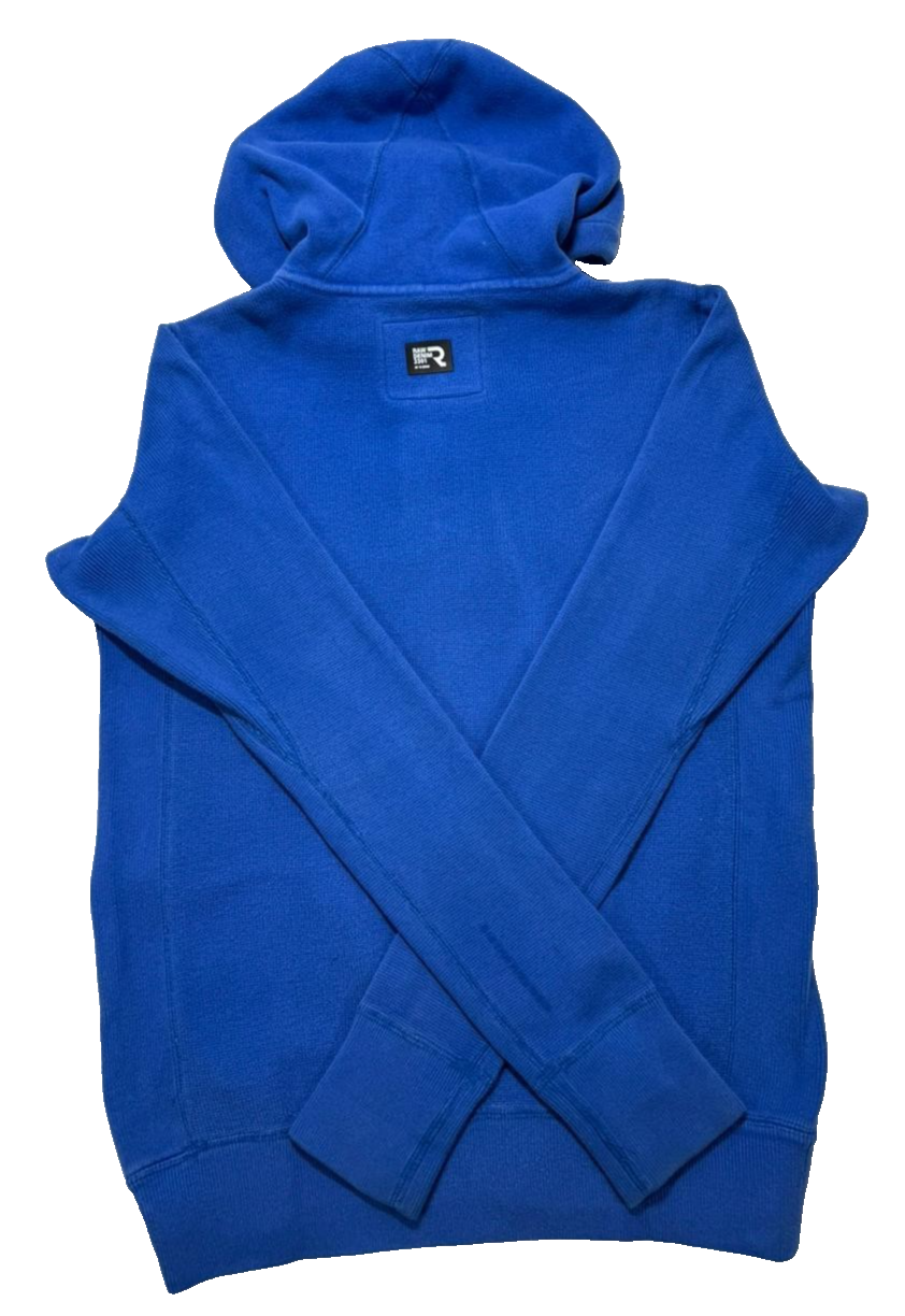 G-Star Raw Unisex Hudson Blue Foxy Logo Bhashor Fleece Lined Pullover Hoodie - M