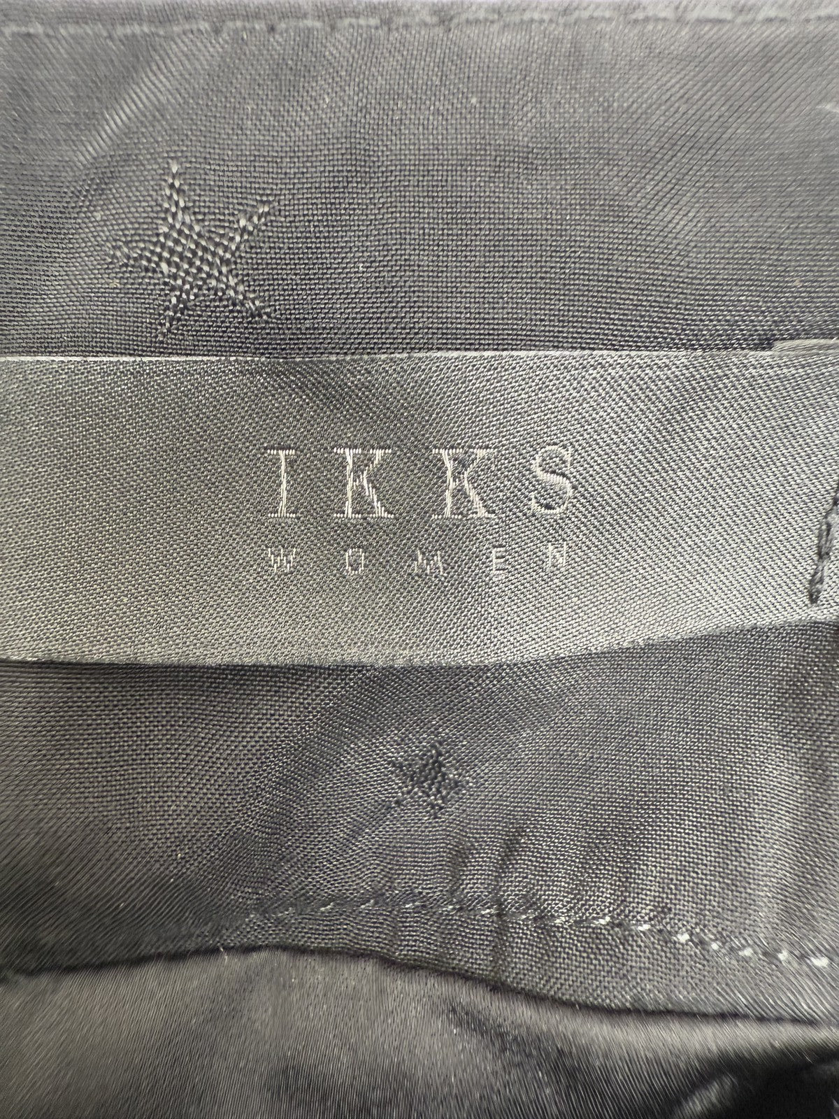 Ikks Wrap Knee Length Skirt EU 34 Charcoal Grey Floral Ruffle