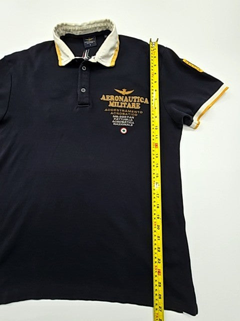 Aeronautica Militare Men Black Polo Shirt size XXL product image 8