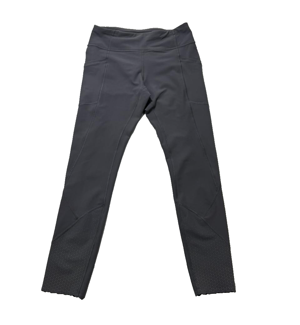 Lululemon Leggings Black Back Zip And Pocket - Size 6