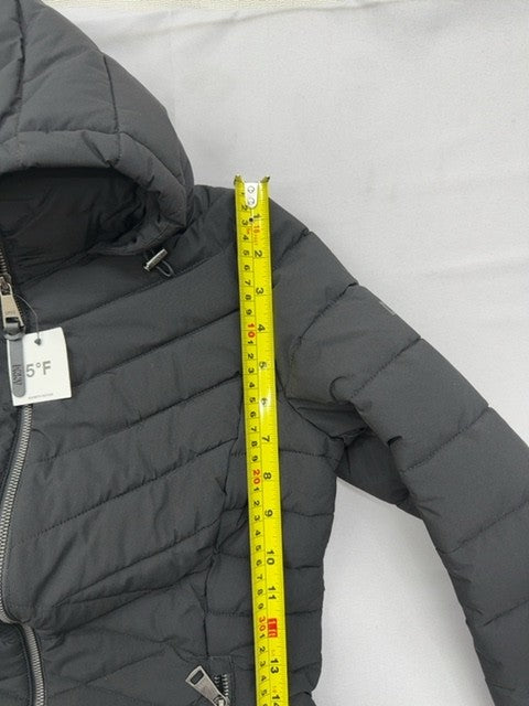 DKNY Black Hooded Puffer Jacket Women's S Packable Winter