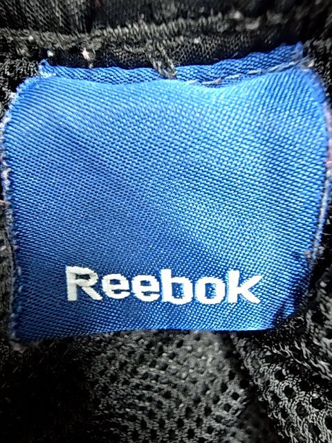 Reebok Black Track Pants Tapered Nylon Drawstring Unisex Adult